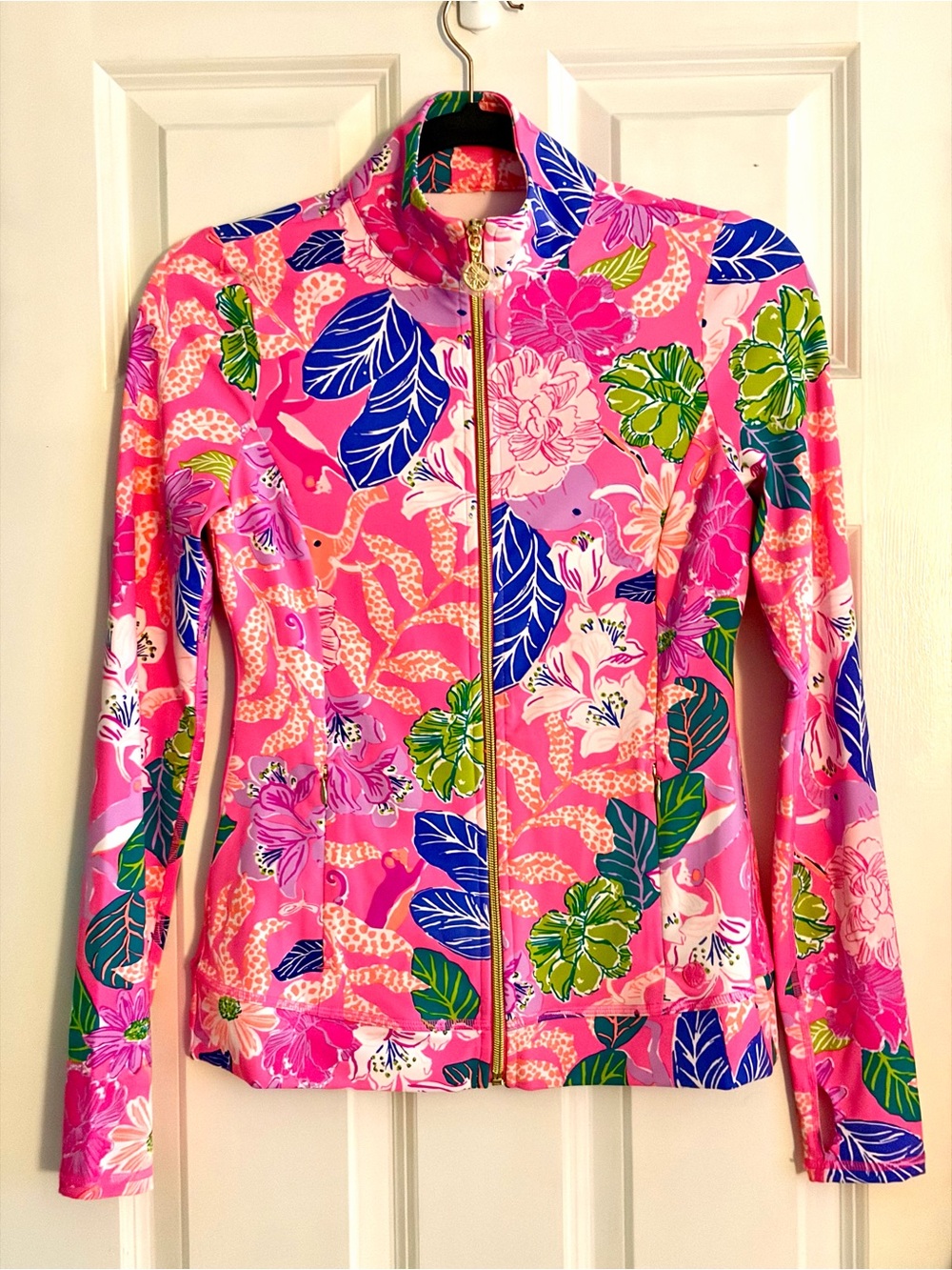 Lilly Pulitzer Best of friends Britanna Pink Floral Zip Jacket new without tags